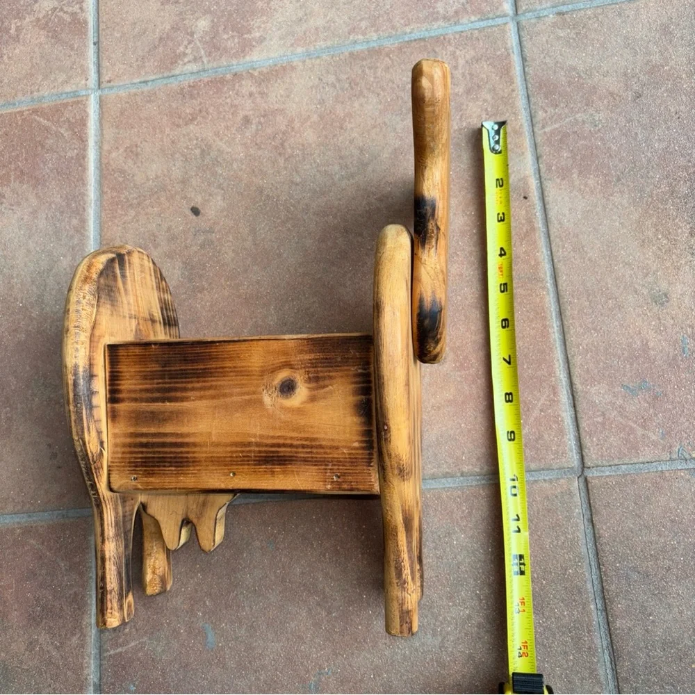 Wooden cow live stock holder hand crafted home decor storage
